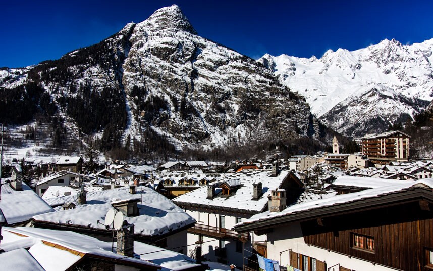 Courmayeur resort, Italy Image showing Courmayeur resort, Italy
