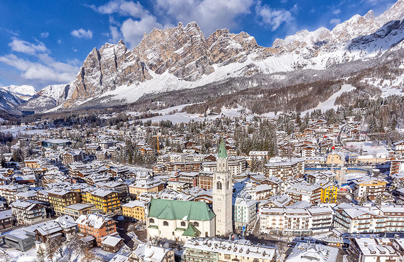 Cortina dAmpezzo resort, Italy Image showing Cortina dAmpezzo resort, Italy