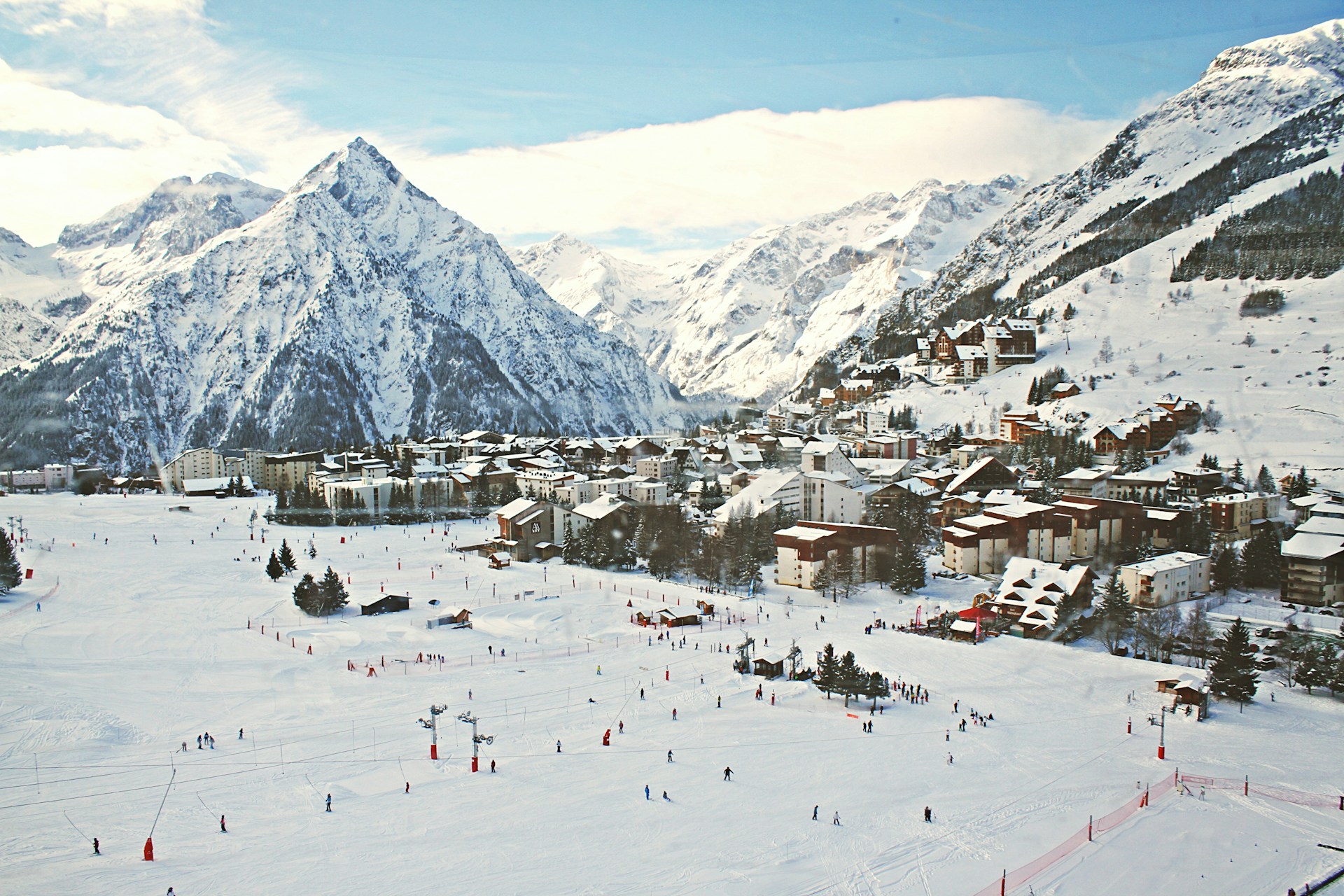 Les Deux Alpes resort, France Image showing Les Deux Alpes resort, France