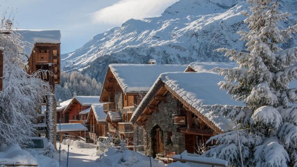 Sainte-Foy Tarentaise resort, France Image showing Sainte-Foy Tarentaise resort, France