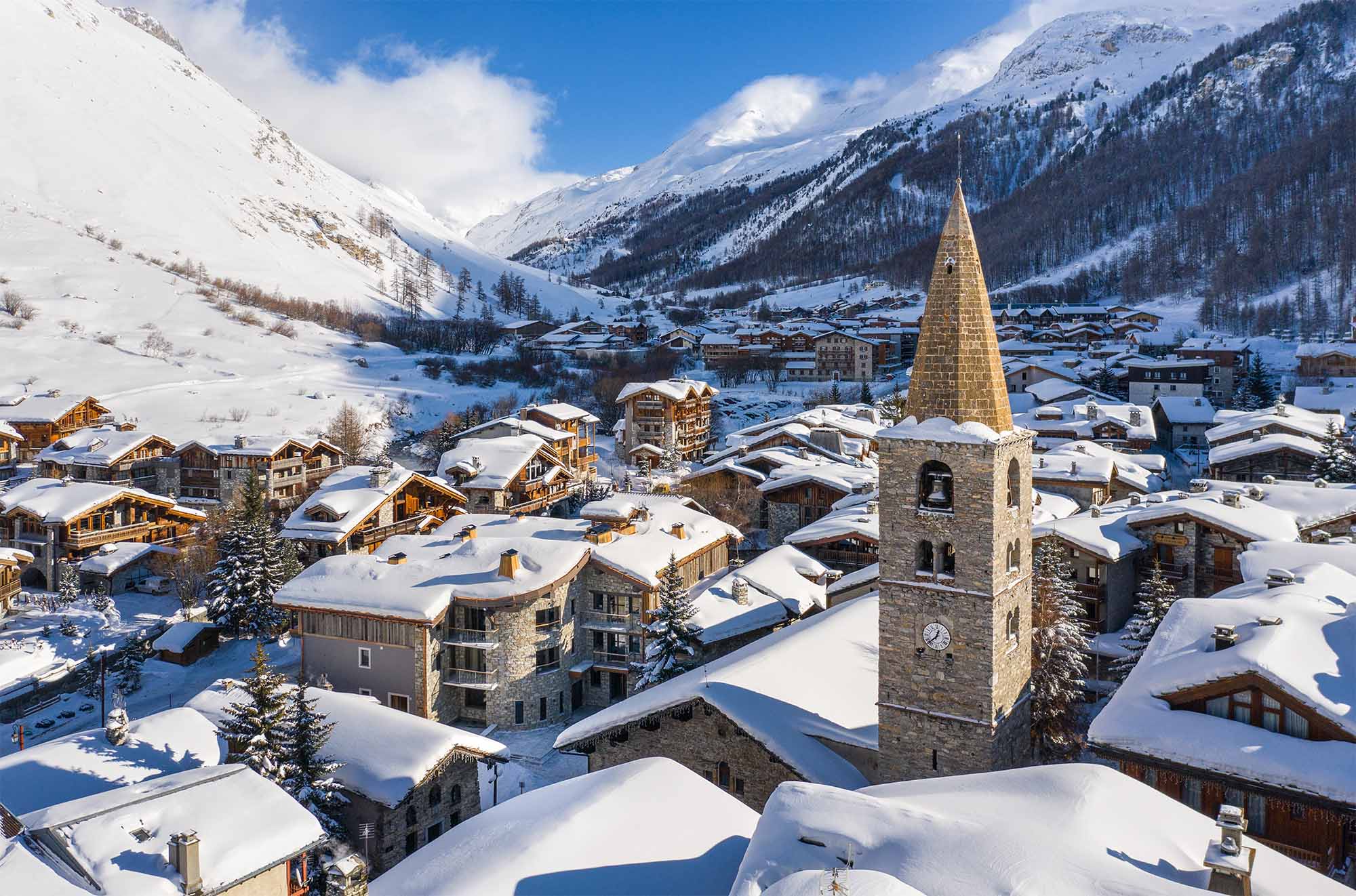 Val DIsere resort, France Image showing Val DIsere resort, France